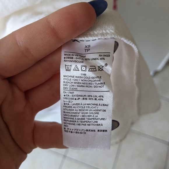 XS BANANA REPUBLIC White Linen Babydoll Dress - Picture 5 of 5